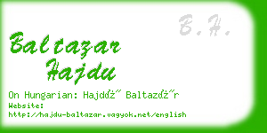 baltazar hajdu business card